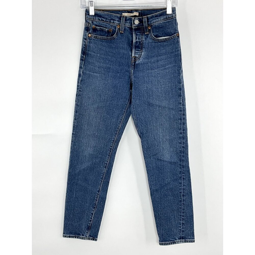 Levi's Jeans Womens 24x26 Blue Wedgie Straight Button Fly High Rise Denim